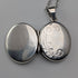 Vintage sterling silver oval locket pendant 3.9g with necklace